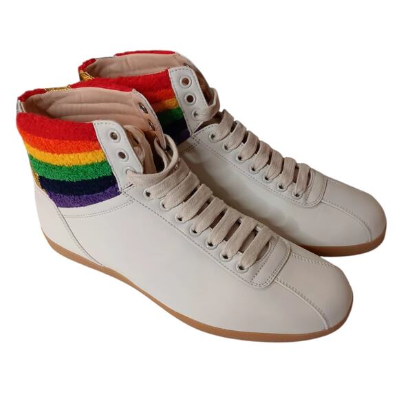 GUCCI Sneakers Men\'s 7.5 Bambi High Tops Rainbow Pride Authentic‎ Designer main image 16